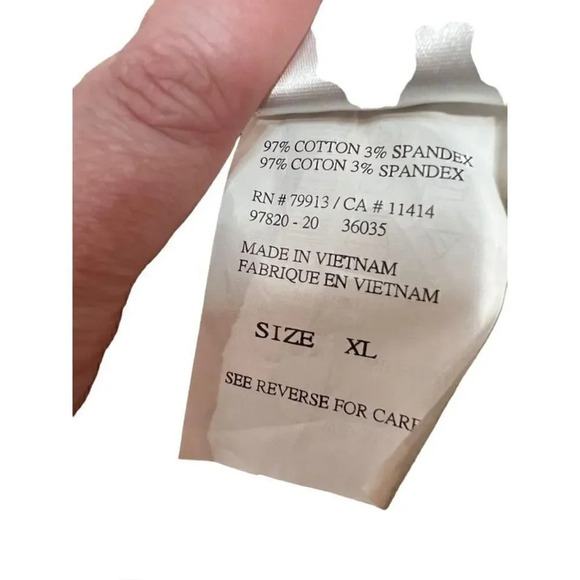 Womens Motherhood Maternity Khaki Cropped Pants Sz XL Elastic Waist work attire - Picture 5 of 6